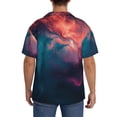 thumbnail image 3 of Sikiie Cosmic Paint Swirl Men's Cuban Shirt, Hawaiian Shirts, Business Casual Button Down Shirts, Short Sleeve Shirt-4X-Large, 3 of 5