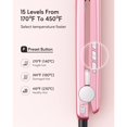 thumbnail image 4 of LMHF Salon Flat Iron Hair Straightener, Negative Ion Function with Titanium Plates Get Shinier & Smoother Hair, 15 Adjustable Temp, Dual Voltage & 60 Mins Auto Shut Off (Rose Gold), 4 of 5
