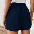 thumbnail image 5 of BESEW7 Womens Summer Quick Dry Athletic Shorts with Pockets, High Waist Elastic Lightweight Breathable Shorts for Walking Gym Workout Casual Training Navy XL, 5 of 8