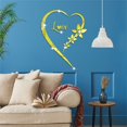 thumbnail image 4 of Heart Shape Mirror Wall Sticker, Self-Adhesive Love Heart Acrylic Mirror Wall Stickers Art Mural, DIY Wall Art Home Decor Mirror Wall Decals for Living Room Bedroom Bathroom Office (Gold), 4 of 4