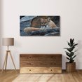 thumbnail image 6 of Epic Art 'Between a Rock and a Hard Place - Cougar' by Mark Mueller Wildlife Art, Acrylic Glass Wall Art, 48"x24", 6 of 8