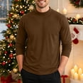 thumbnail image 4 of Fnooota Men's Thermal Tops, Fall Winter Mock Neck Long Sleeve Casual Base Layer Clothing Coffee Size M, 4 of 5
