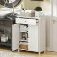 thumbnail image 4 of Costway Bathroom Floor Cabinet Freestanding Storage Organizer with 2 Doors Storage Cabinet White, 4 of 10