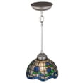 thumbnail image 6 of Meyda 165802 8 in. Roseborder Mini Pendant, Zaz Light Blue Blue, 6 of 7