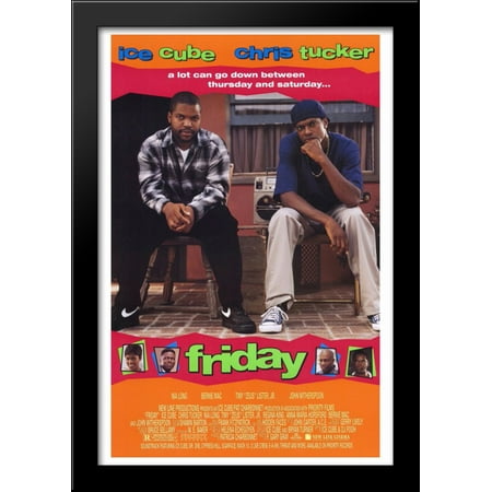 28x40 Poster - Friday 28x40 Large Black Wood Framed Print Movie Poster Art