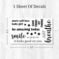 thumbnail image 4 of Motivational Mirror Decals - Set of 6 Black Vinyl Quotes Be Amazing Today, Smile It Looks Good On You, Just Breathe, Good Things Are Coming - Bathroom Mirror Sticker, 4 of 7