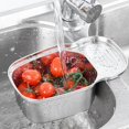 thumbnail image 2 of Sink Drain Basket, Anti-clogging Sink Strainer Stainless Steel Multifunctional Drain Basket, Large Double Sink Strainer For Cleaning, 2 of 5