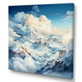 thumbnail image 2 of Designart "Mountainous Winter Clouds Vista" Clouds Wall Art Living Room, 2 of 7