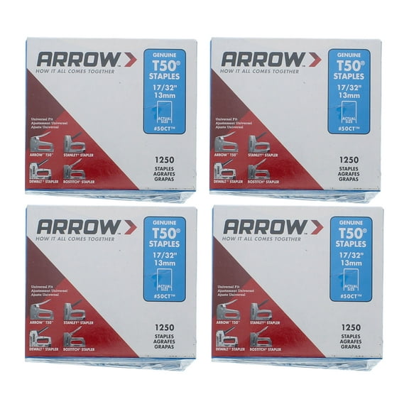 Arrow 50824 T50 Heavy Duty Staples, 4-Pack