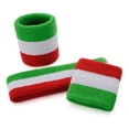 thumbnail image 2 of Conjunto de muñequeras deportivas, conjunto de muñequeras, muñequeras de tela de rizo, muñequeras, diademas, banda para la cabeza que absorbe el sudor y absorbe la humedad, 2 of 8