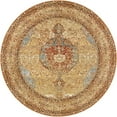 thumbnail image 2 of Unique Loom Outdoor Traditional Collection Area Rug - Temple (7' 10" Round Blue and Light Brown/Brown), 2 of 9