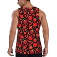 thumbnail image 3 of Easygdp Tomatoes And Chili Men's Tank Top, Sleeveless Muscle T Shirts, Breathable, Quick-Dry, Loose for Gym, Running, Fitness - X-Large, 3 of 9