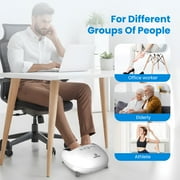 COMFIER Foot Massager with Heat, Shiatsu Deep Kneading Massage Machine for Plantar Fasciitis & Foot Pain Relief, Fits Men Size up to 14, White