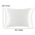 thumbnail image 6 of PiccoCasa Satin Pillowcases for Skin Set of 2, Zipper Closure White Queen, 6 of 7