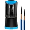 AFMAT Artist Pencil Sharpener, Charcoal Pencil Sharpener, Long Point Pencil Sharpener, Art Pencil Sharpener for 6-9.6mm Large Pencils, Rechargeable Pencil Sharpeners for Art Pencils-Blue