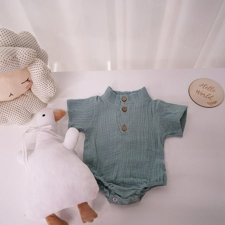 

DancePeanut Summer Baby Boys Girls Romper Cotton Linen Muslin Sleeveless Newborn Romper Soft Vest Jumpsuits Toddler Infant Clothing Costumes