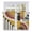 Beige, variant on Geometric Tier Curtains, Abstract Black Middle Century Boho Yellow Red Stripes Light Filtering Kitchen Curtains, 2Pcs Rod Pocket Half Window Treatments Panels for Sink Cafe Cabinet Basement 27.5x45In