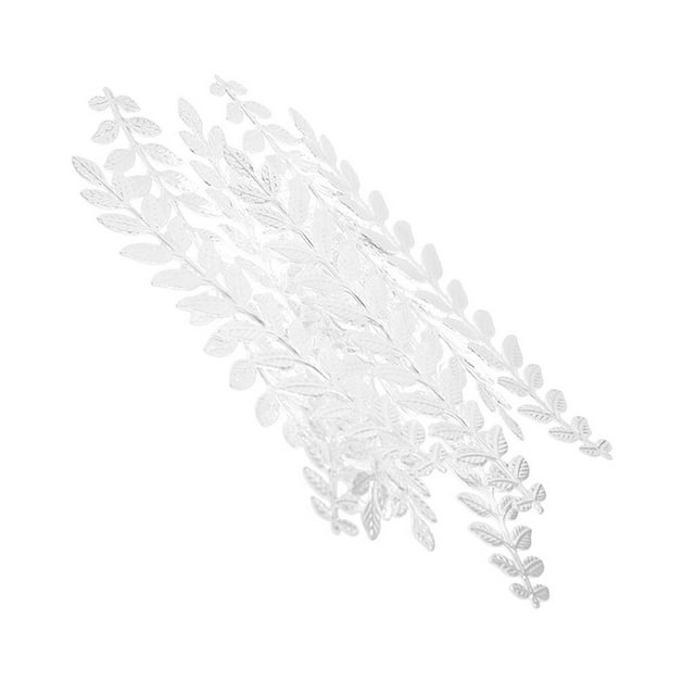 simhoa 10 Pcs Longues Branches en Forme de Feuille pour Fabrication de Bijoux 120mm Blanc