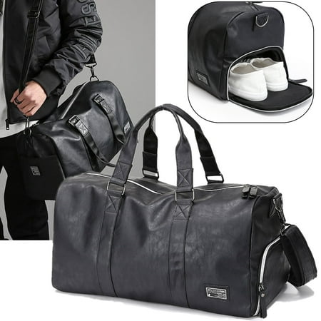 Meigar Gym PU Bag Backpack Waterproof Duffel Bags Travel Weekender Bag for Men Women Overnight Bag with Shoes