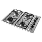 ABBA Appliances 24” Gas Cooktop in Stainless Steel with 1 Ultra Fast and 3 Fast Burners
