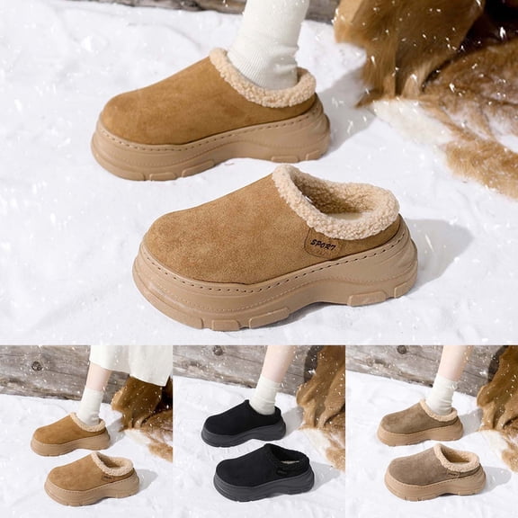 Adorable Faux Bread Slippers For Women Men Cute Fluffy Animal Slippers Warm Winter Wear Home Cozy Furry Soft Indoor Kawaii Shoes Black 37