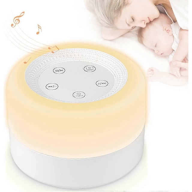 White Noise Machine for Baby with Night Light, 12 Soothing Sounds, 7 Colors, Memory Function & Timer - Sleep Aid