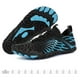 thumbnail image 2 of Zapatos acuáticos unisex cómodos para la playa (37, negro y azul), 2 of 9