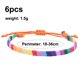 thumbnail image 2 of 6 Piezas Pulsera De Tobillo Pulsera Tobillera Ajustable Cuerda Fina Unisex Playa Pulsera De Tobillo Colorida Accesorios De Festival, 2 of 6