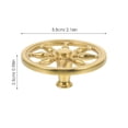 thumbnail image 2 of OUNONA Cabinet Knob Creative Shaped Drawer Wardrobe Pull Brass Dresser Pull Furniture Handle, 2 of 8
