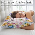 thumbnail image 5 of Spring Wildflowers Pillow Covers King, Watercolor Floral Butterflies Pink Plaid Soft Brushed Microfiber Breathable Throw Pillow Covers, Pillowcase with Zipper for Couch Sofa Bedroom 20"x36", 5 of 9