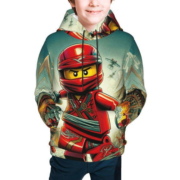Ninjago Boys Girls Hoodies Fashion Graphic Hooded Sweatshirt Casual Pullover Outwear for Kids Youth