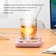 thumbnail image 5 of Monstrate Calentador de taza de café eléctrico de Metal ABS, portátil, de bajo ruido, 25W, 50HZ, interruptor de encendido/apagado de Color sólido, Suministros térmicos Rosa Monstrate HA083857-02, 5 of 6