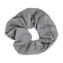 Large Suede Scrunchie with Hearts and Stars (Grey)