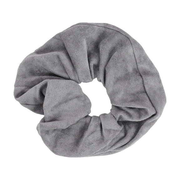 Large Suede Scrunchie with Hearts and Stars (Grey)