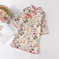 thumbnail image 3 of LEEy-world Robes pour Filles, Robe d'Été pour Bébé Fille, Robe à Manches Courtes Fraise, Bandeaux, Beige, 3 of 4