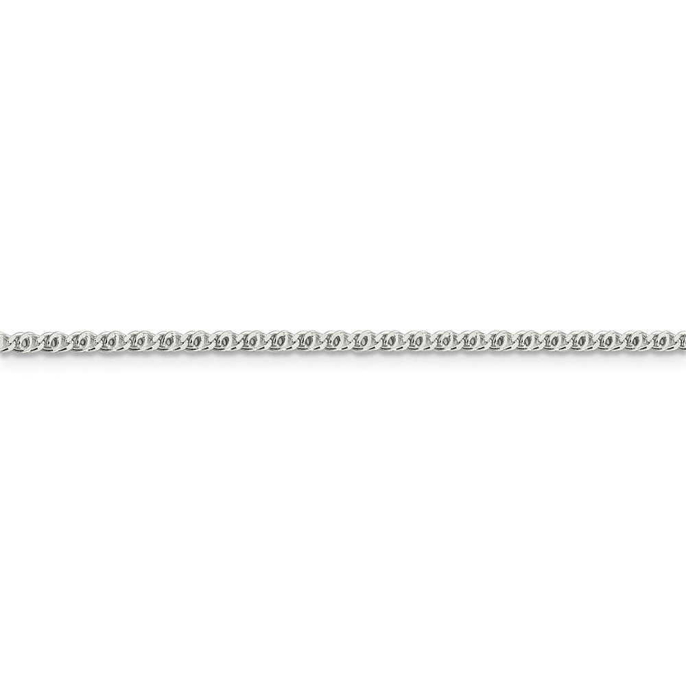 Auriga Fine Jewelry 925 Sterling Silver 2mm Fancy 9inch Anchor Chain Anklet for Women
