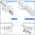 thumbnail image 6 of Aovky Flexible Bendable Ceiling Curtain Track, 16.4FT (5m) Curved Curtain Track Ceiling Mount with Curtain Rail System, Ceiling Track for Curtains for Room Divider RV Shower Bay Window, White, 6 of 9