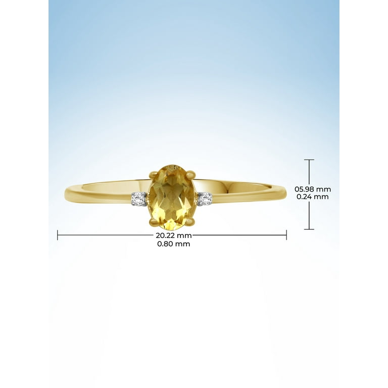 JewelersClub Citrine November Birthstone Jewelry 0.40 Carat
