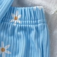 thumbnail image 6 of Pajamas for Kids Kids Baby Girls'summer Flower Printed Casual Short Sleeve Tops and Shorts Two Piece Pajamas Set Toddler Girl Pajamas Blue 6 Months-12 Months, 6 of 6