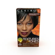 Clairol Textures & Tones Permanent Hair Color, 1N Natural Black, Hair Dye, 1 Application