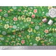 thumbnail image 2 of Soimoi Green Poly Georgette Fabric Leaf Floral Decor Fabric Printed Yard 52 Inch Wide, 2 of 3