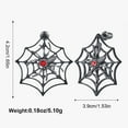 thumbnail image 5 of Halloween Spider Web Stud Earrings with Red Crystal Black Spider Dangle Drop Statement Earrings Gothic Halloween Costume Jewelry for Women, 5 of 5