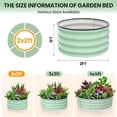 thumbnail image 2 of 2 - Pack Round Galvanized Raised Garden Bed - 2FT - Outdoor Flower & Vegetable Bed - Heavy - Duty & Open - Bottom Design, 2 of 9