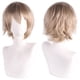 thumbnail image 1 of Zhuge Peluca de pelo corto unisex de anime, peluca de anime para cosplay, pelucas sintéticas resistentes al calor para fiesta de disfraces con flequillo, beige B, 1 of 2
