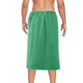 thumbnail image 2 of Ryvnso Men's Adjustable Shower Wrap Teal Green Bath Towels with Snap Closure 28 x 60 inch, 2 of 7