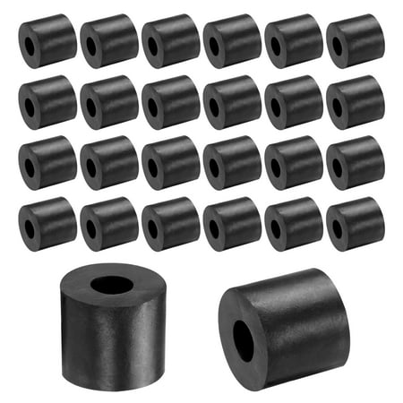 

36 Packs Rubber Spacers 25mm OD 10mm ID 22mm Height Round Anti Vibration Spacer Thick Rubber Washers