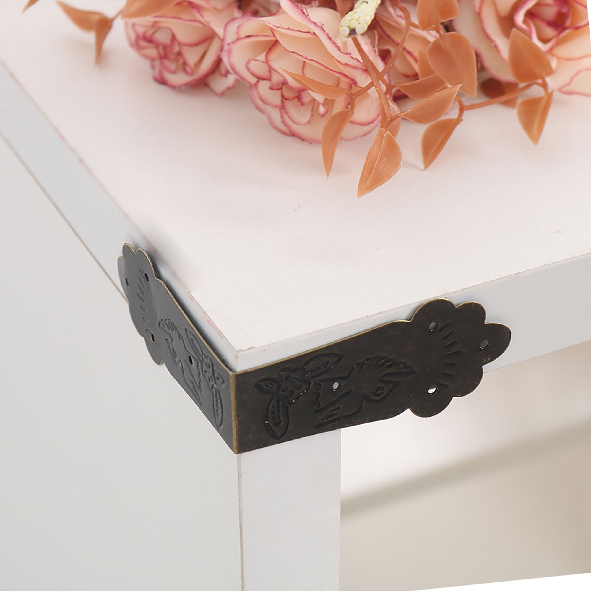 Home Box Corner Protector Vintage Bronze Tone Guard Edge Covers Book