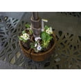 thumbnail image 3 of Alfresco Home Cobblestone 2-Half Moon Shaped Umbrella Planter in Terra Brown, 3 of 3