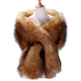 thumbnail image 3 of Wraps Women's Faux Shawl Wrap Cape For Bridal Wedding Blue Artificial Wool Wraps, 3 of 3