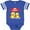 Football Blue and White, variant on Inktastic Big Sister Duck Girls Baby Bodysuit